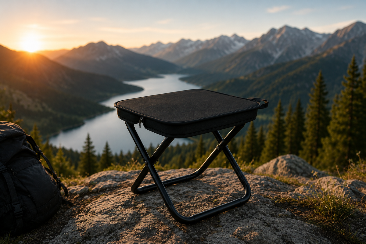Tabouret Pliant Compact de Camping – Ultra Léger 700 g - NomadLite