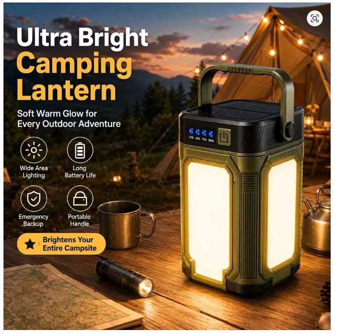 Lampe De Camping LED Multifonction Rechargeable Solaire - NomadLite