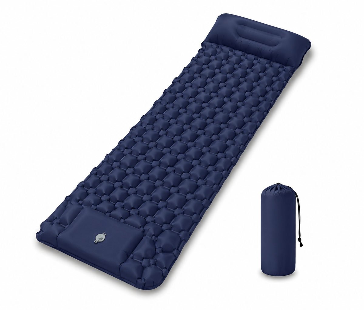 Matelas De Camping Gonflable Avec Oreiller Et Pompe Intégrés - NomadLite