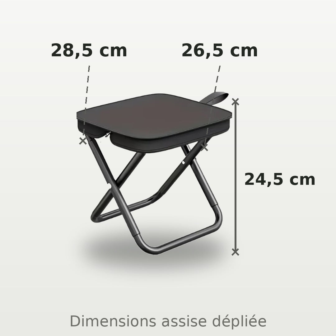 Tabouret Pliant Compact de Camping – Ultra Léger 700 g - NomadLite