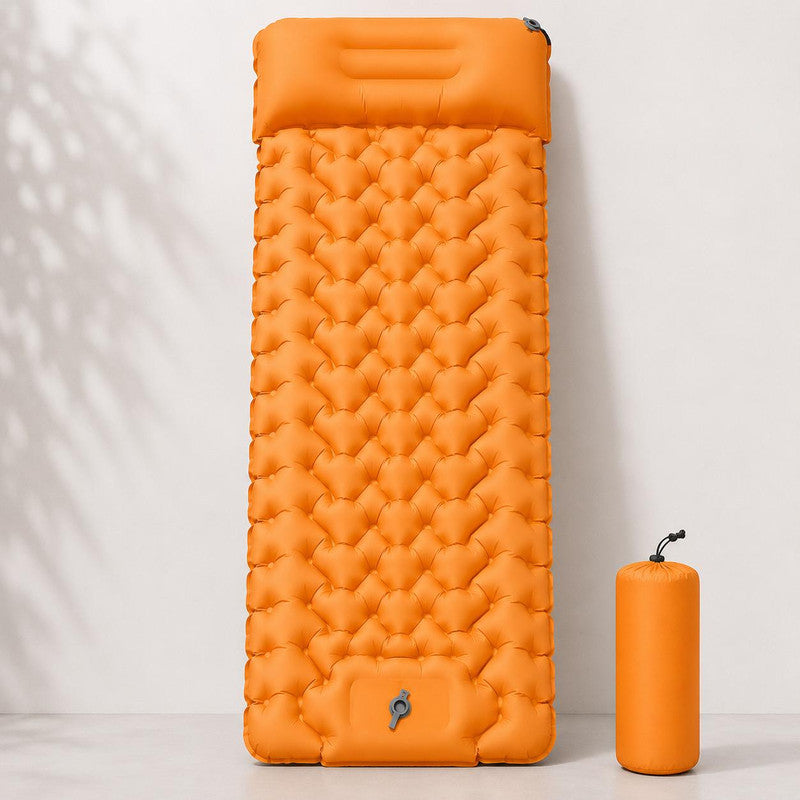 Matelas De Camping Gonflable Avec Oreiller Et Pompe Intégrés - NomadLite