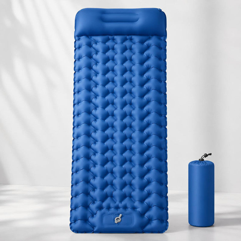 Matelas De Camping Gonflable Avec Oreiller Et Pompe Intégrés - NomadLite