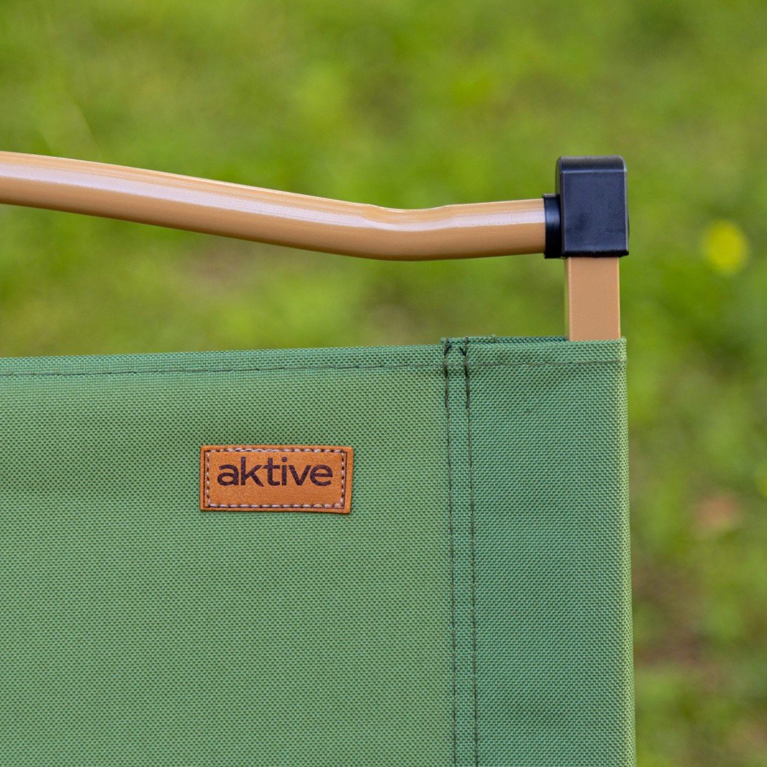 Chaise pliante basse glamping vert acier - Image 3